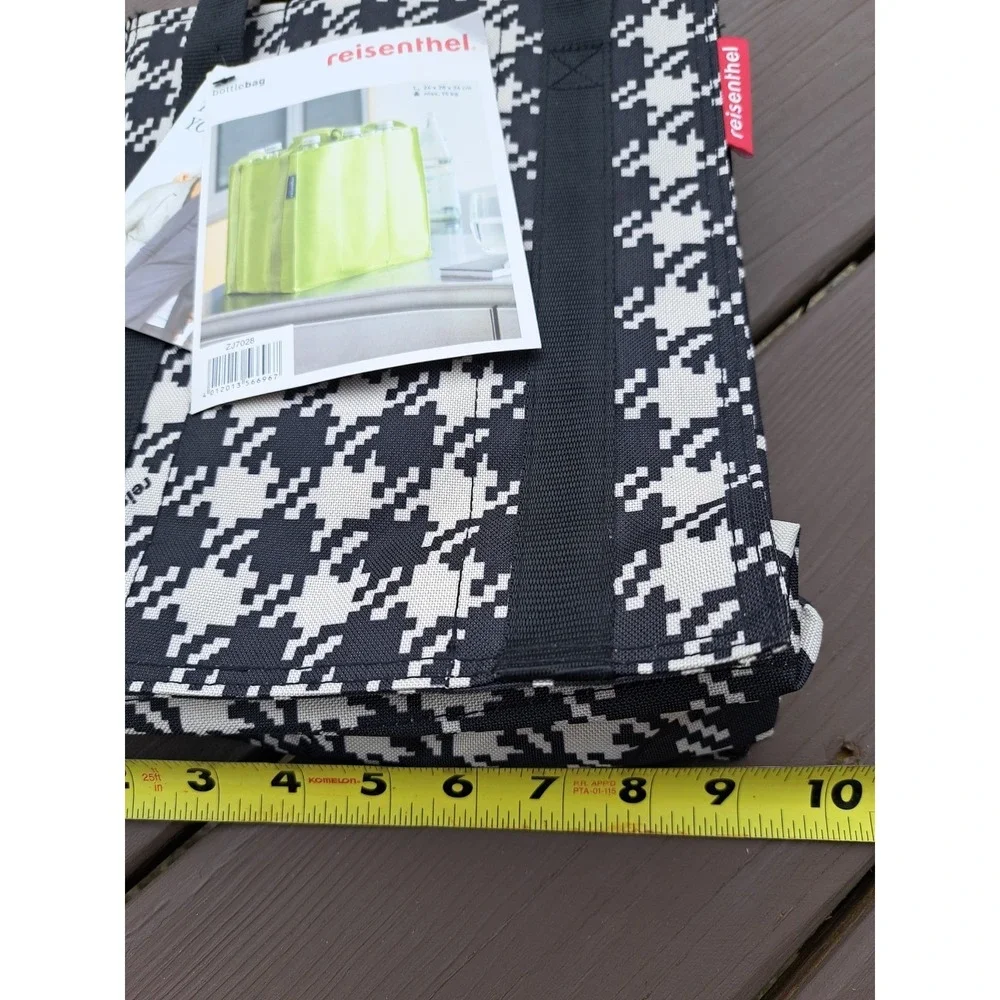 Reisenthel Bottle Shopping Bag Houndstooth Pattern NWT
